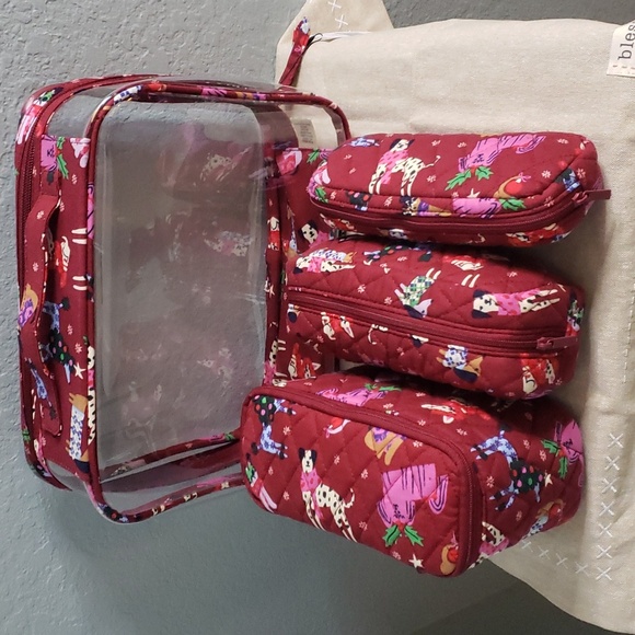 Vera Bradley Hound dog Travel Organizer 4 pc. Cosmetic Bag NWT - Dog Lover Dogs - Picture 8 of 9